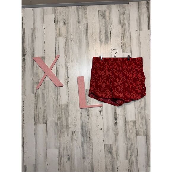 JoyLab Red Geometric Running Shorts Women’s XL High Waist Activewear - Picture 1 of 16